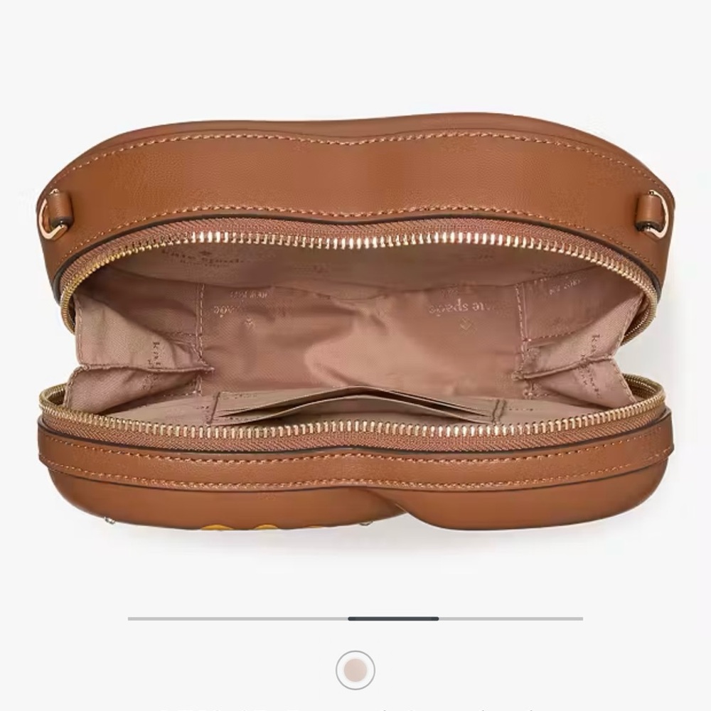Brown Leather Crossbody Bag Kate spade NYC 3D Pretzel Crossbody - Picture 7 of 8